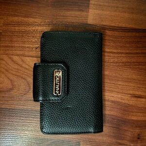 Nautica Black Pebbled Leather Wallet
